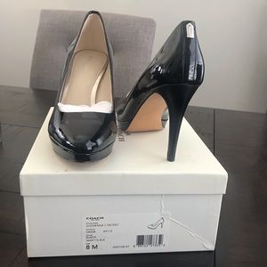 Coach patent leather pumps